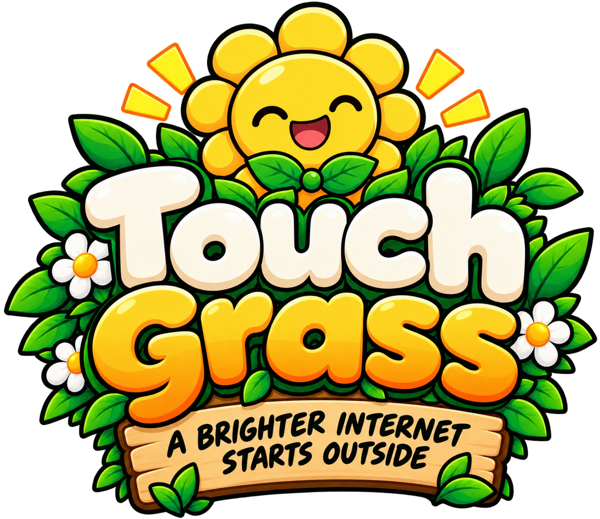 Touch Grass — a brighter internet starts outside